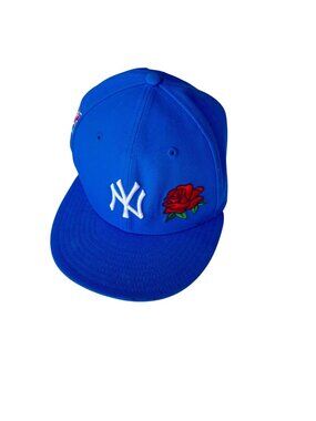 New Era Cooperstown Collection NY Yankees Snapback Hat Blue Rose & World Series